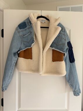 Denim and Sherpa suede jacket